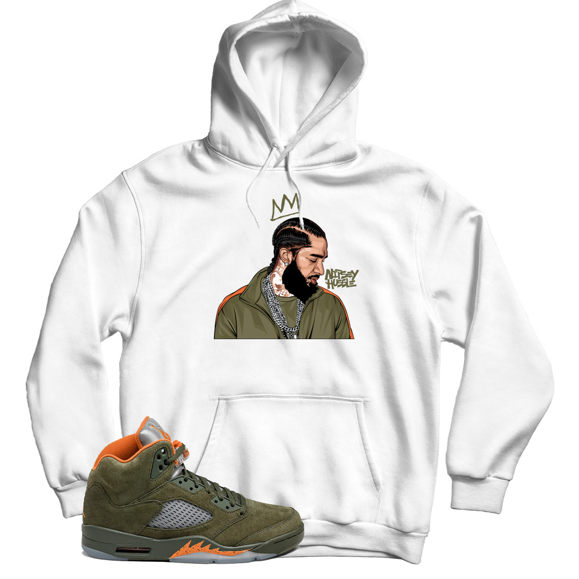 Jordan 5 Olive hoodie