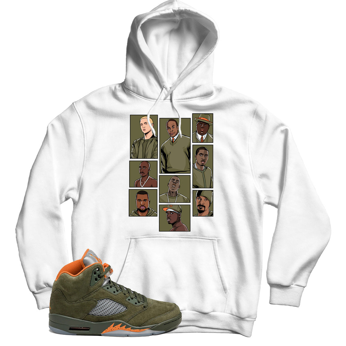 Jordan 5 Olive hoodie