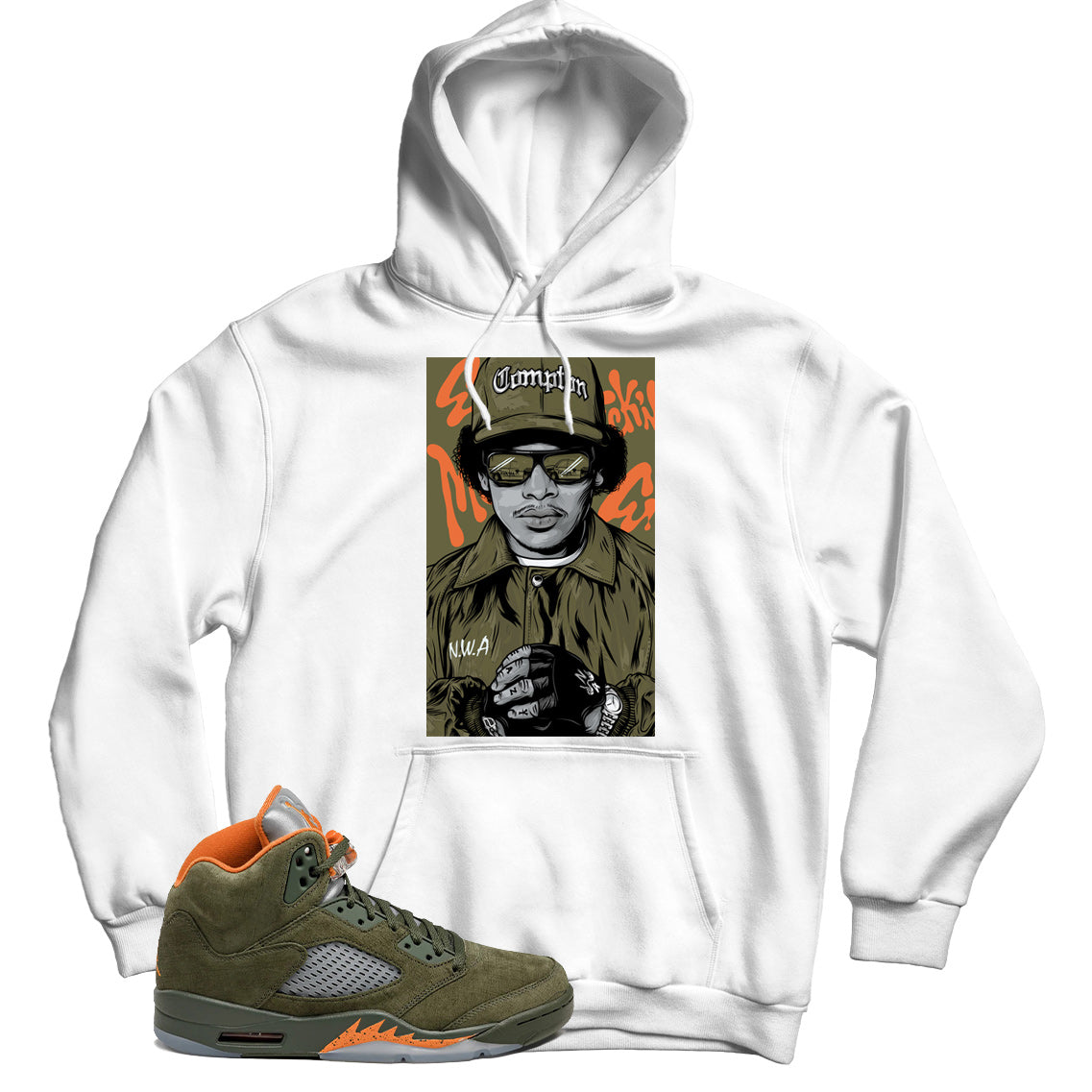 Hoodie Match Jordan 5 Olive