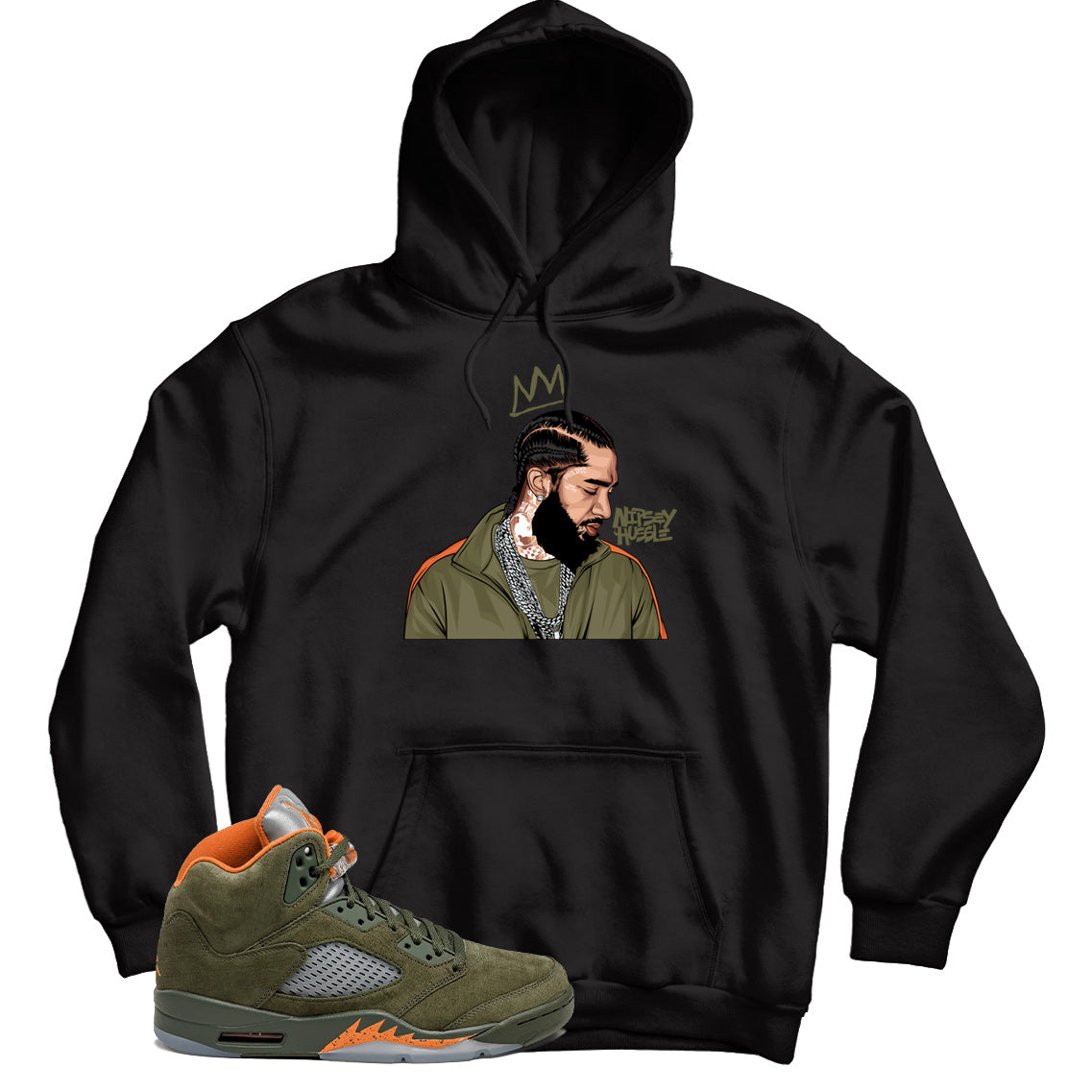 Jordan 5 Olive hoodie