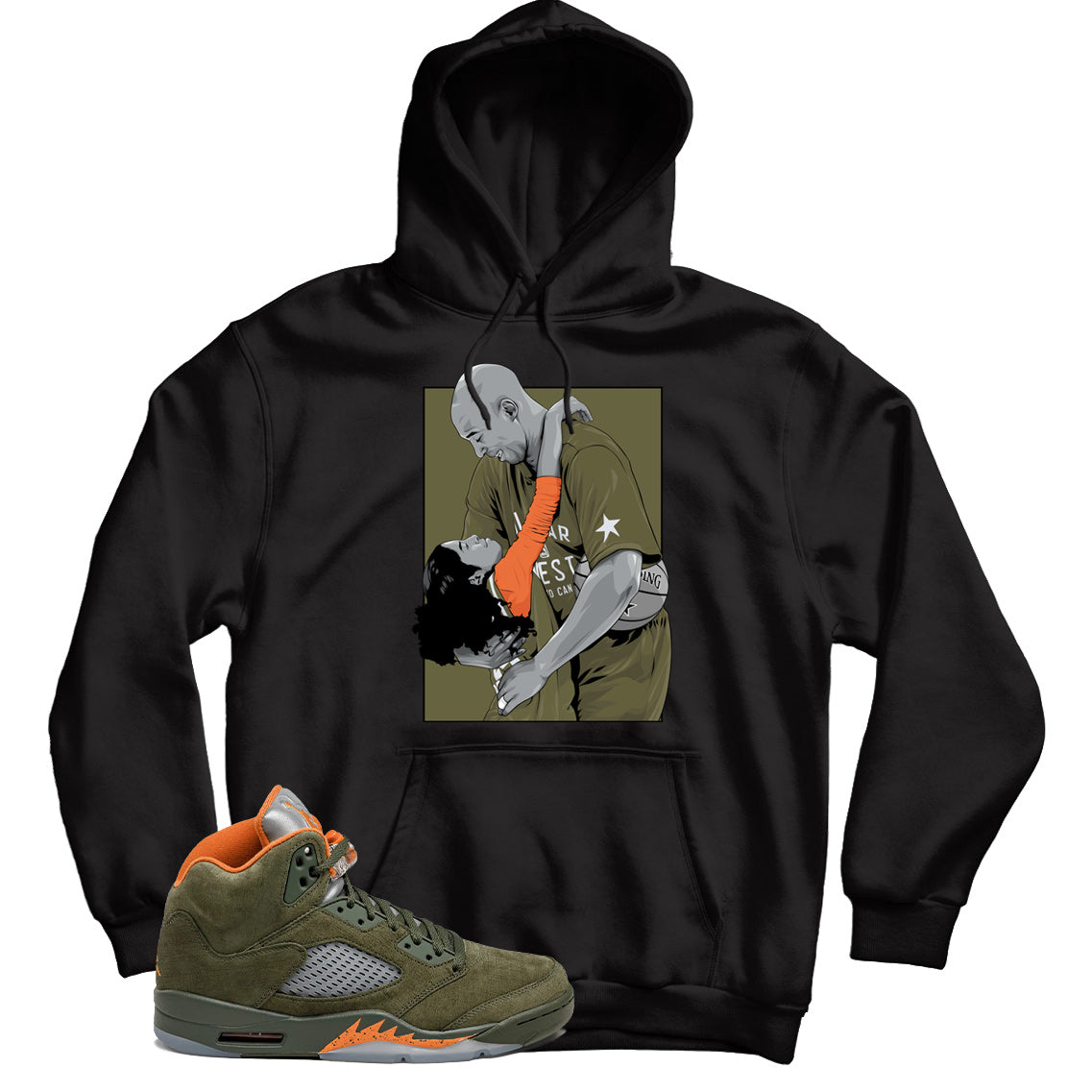 Jordan 5 Olive hoodie