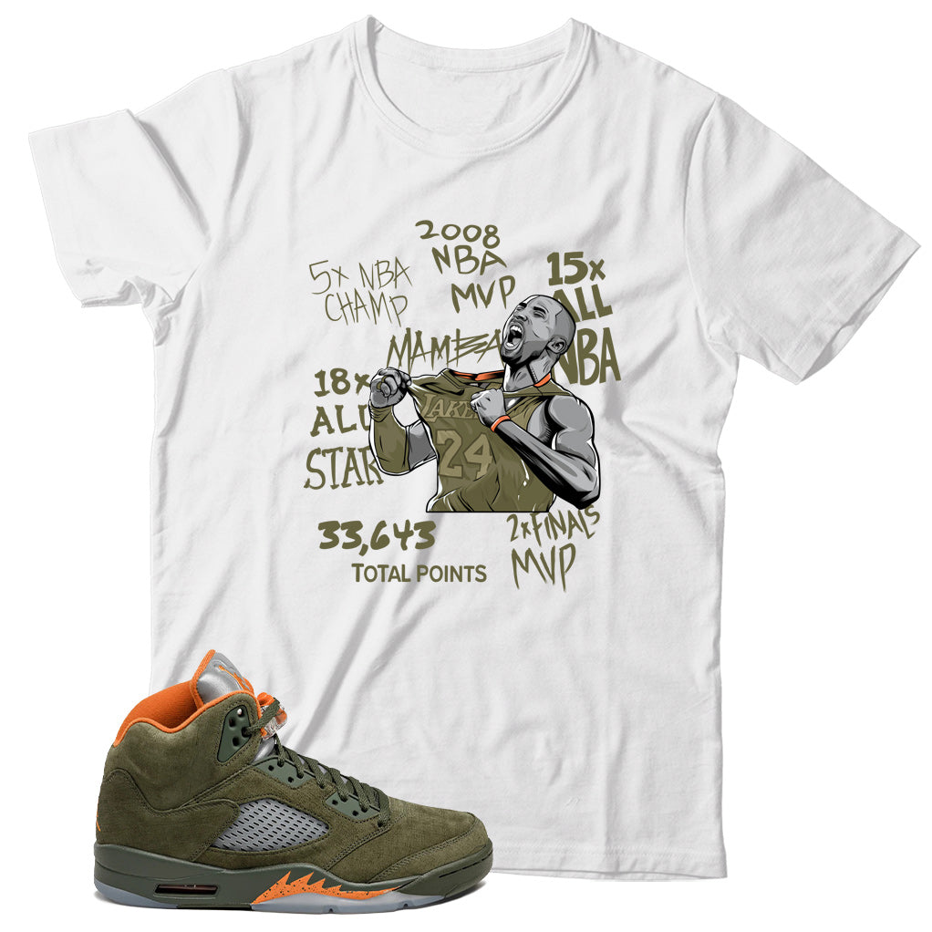 Jordan 5 Olive shirt