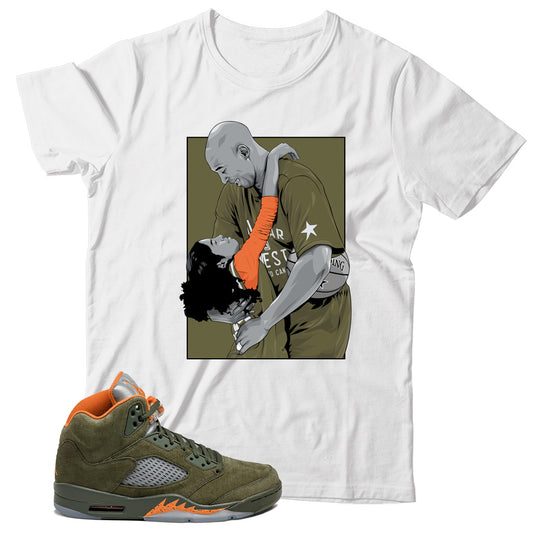 Jordan 5 Olive shirt