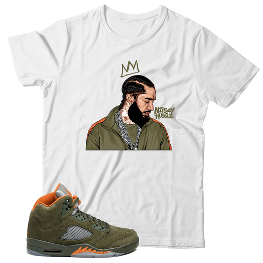 Jordan 5 Olive shirt