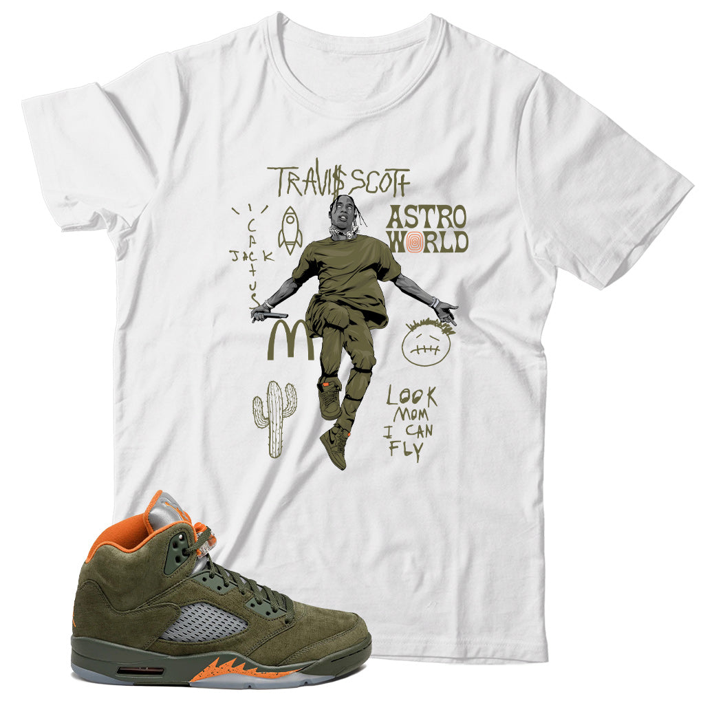 Jordan 5 Olive shirt