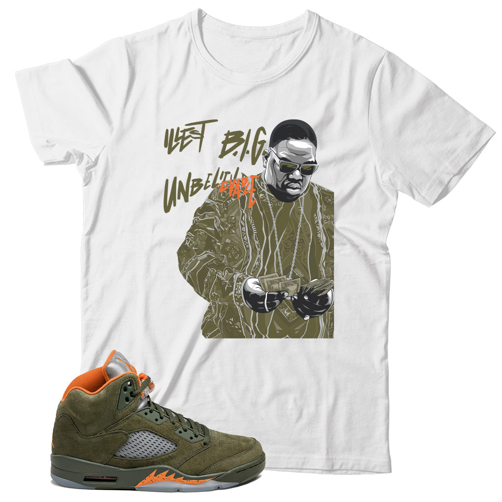 Jordan 5 Olive shirt