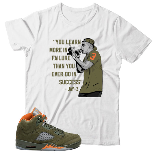 Jordan 5 Olive shirt