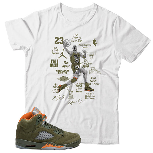 Jordan 5 Olive shirt