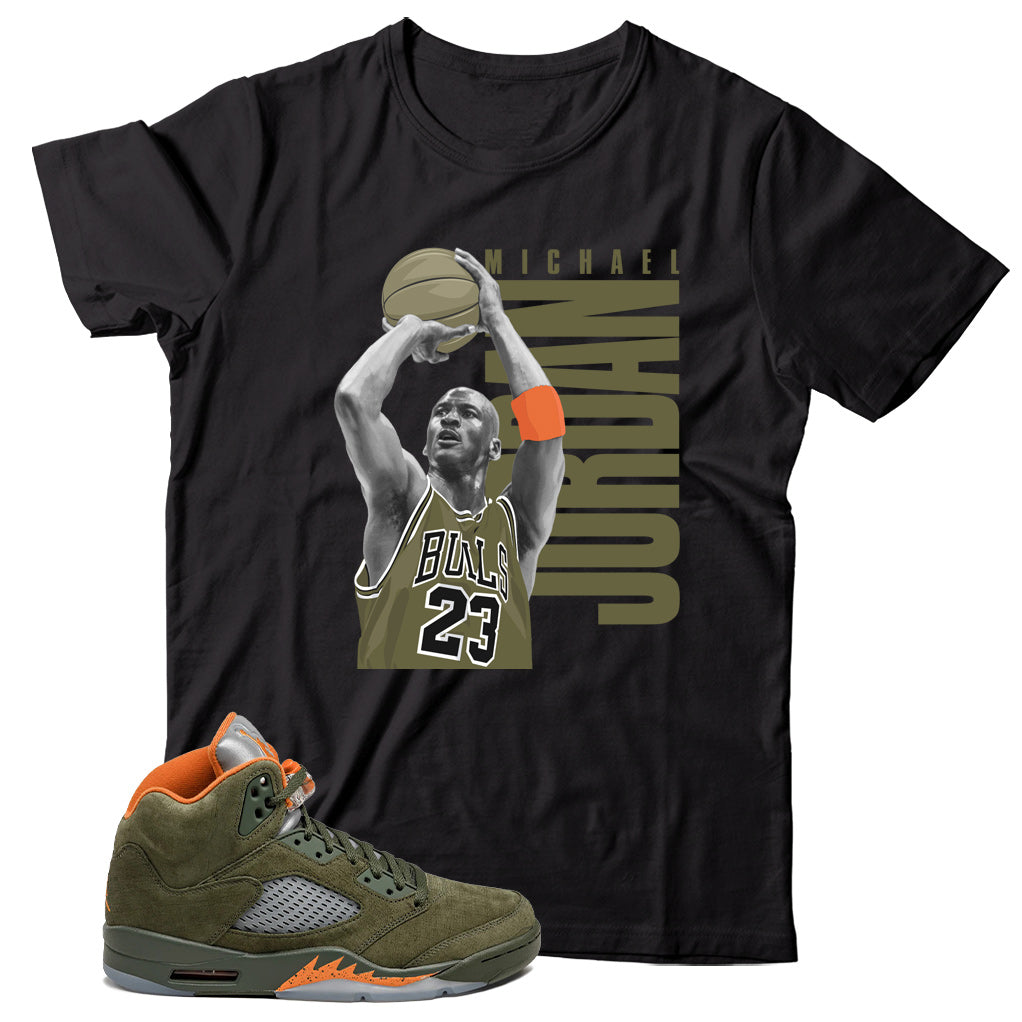 Jordan 5 Olive shirt