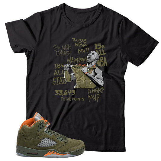 Jordan 5 Olive shirt