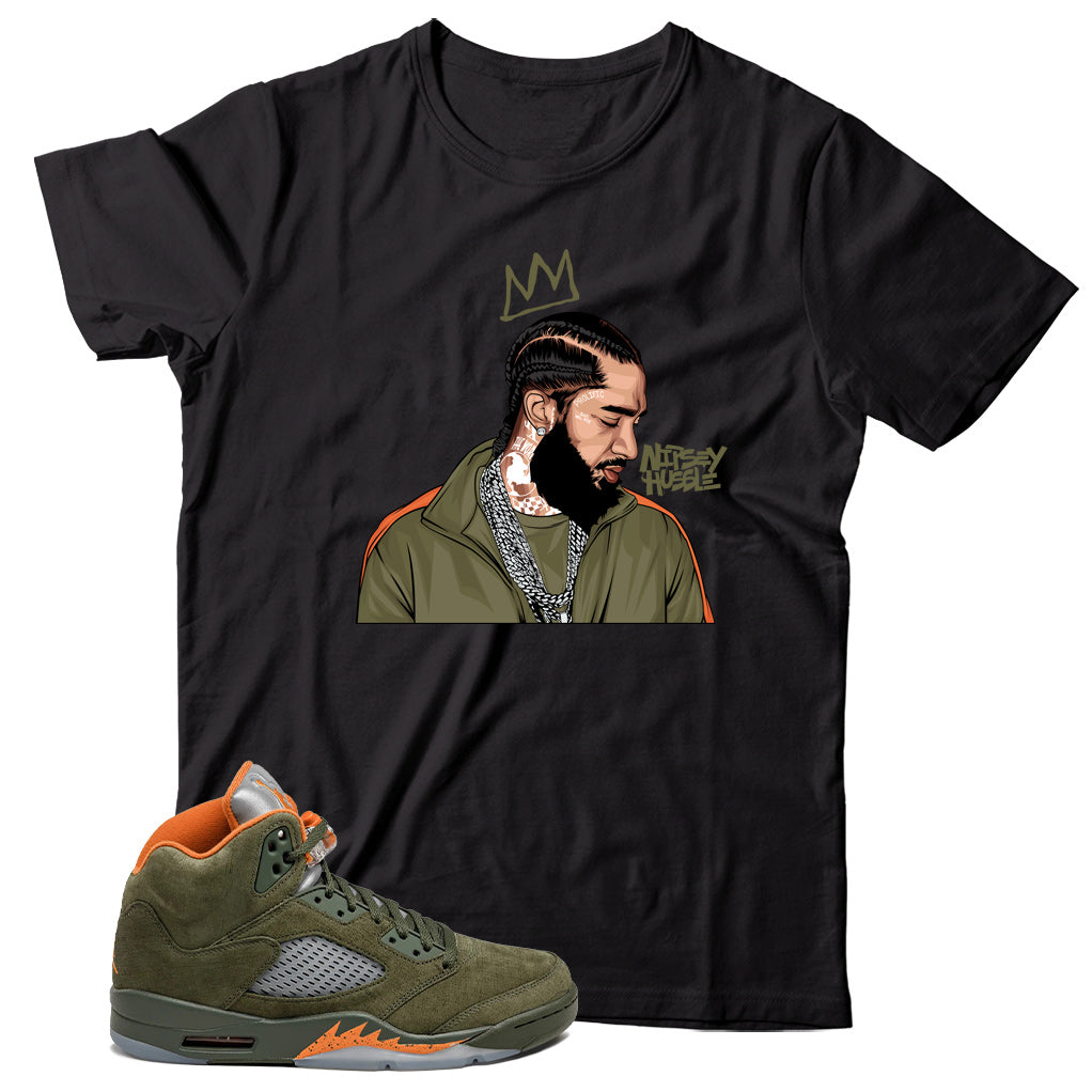 Jordan 5 Olive shirt