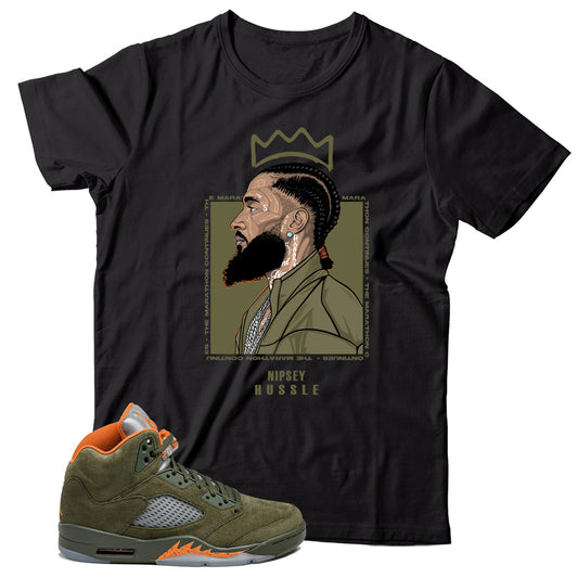 Jordan 5 Olive shirt