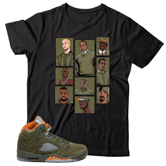 Jordan 5 Olive shirt