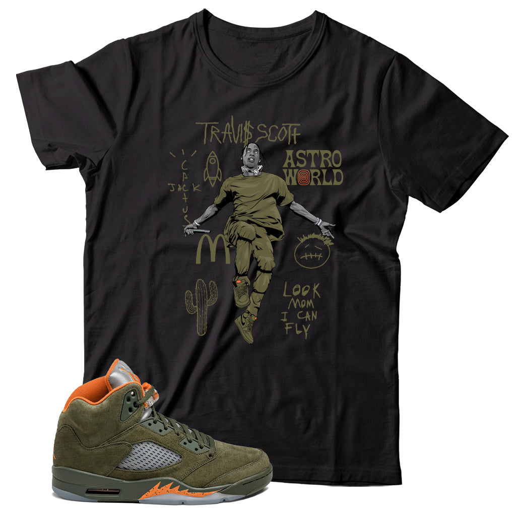 Jordan 5 Olive shirt