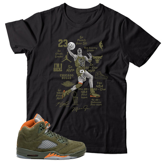 Jordan 5 Olive shirt