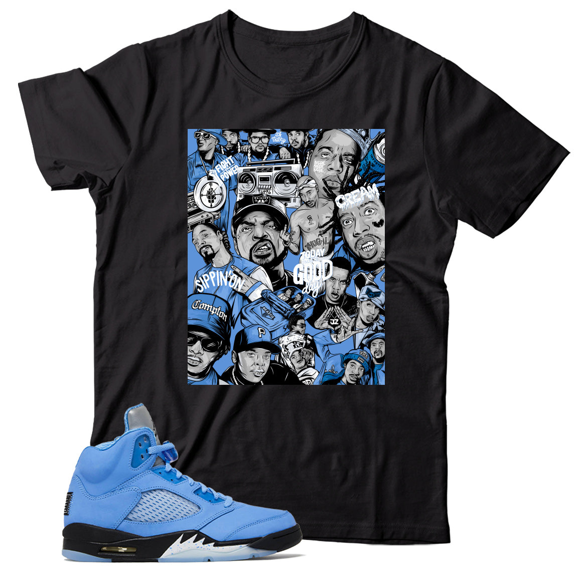 Jordan 5 University blue Shirt