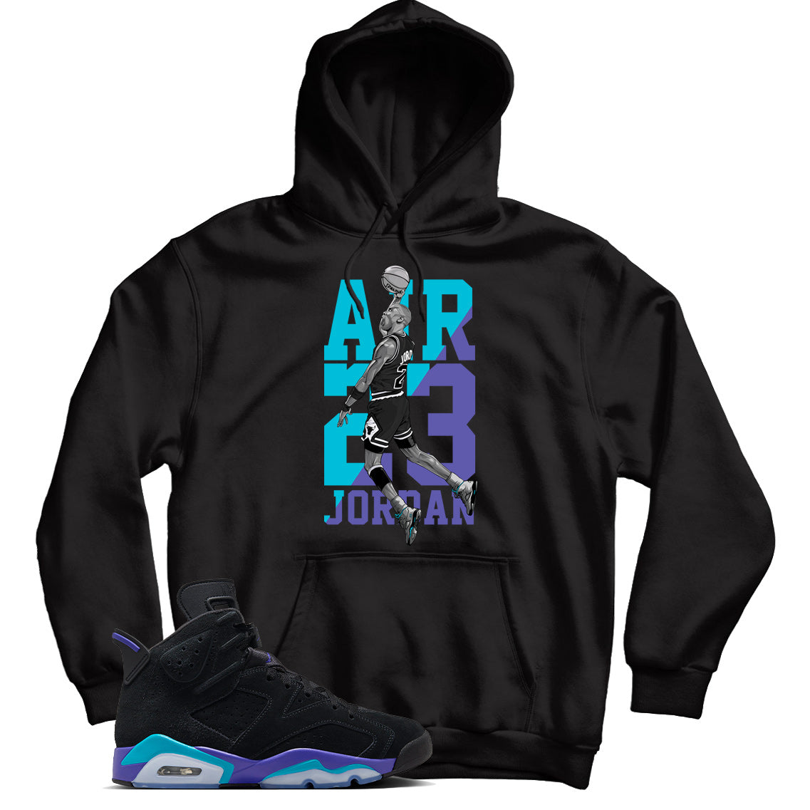 Jordan 6 Aqua hoodie