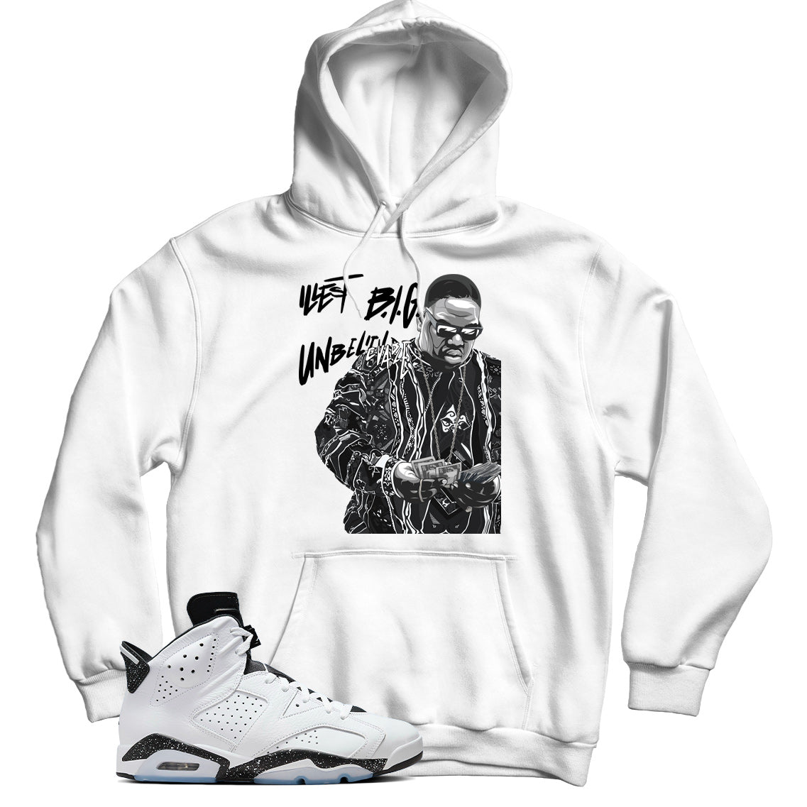 Jordan 6 Reverse Oreo hoodie