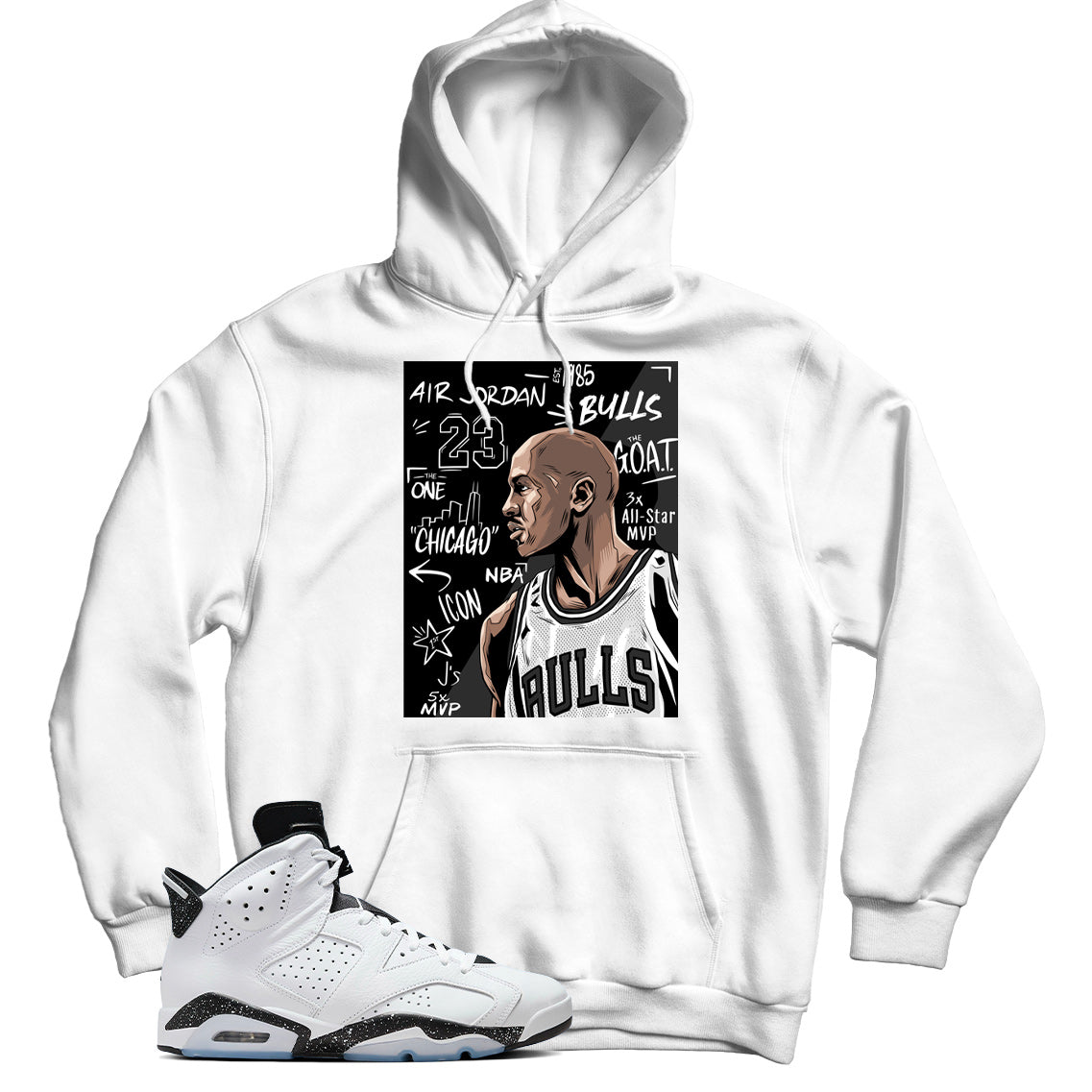 Jordan 6 Reverse Oreo hoodie