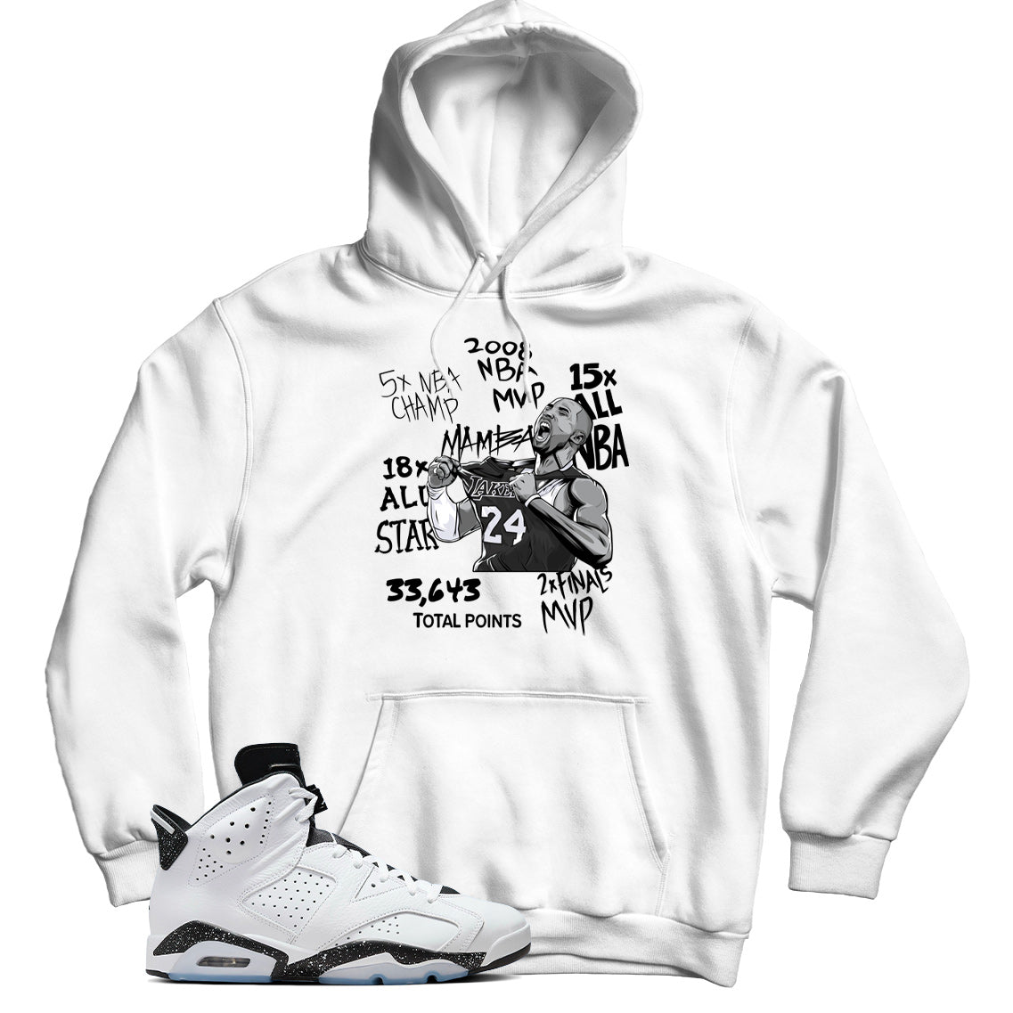 Hoodie Match Jordan 6 Reverse Oreo