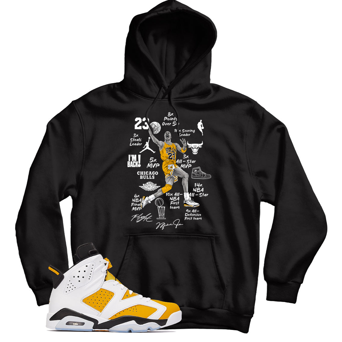 Hoodie Match Jordan 6 Yellow Ochre