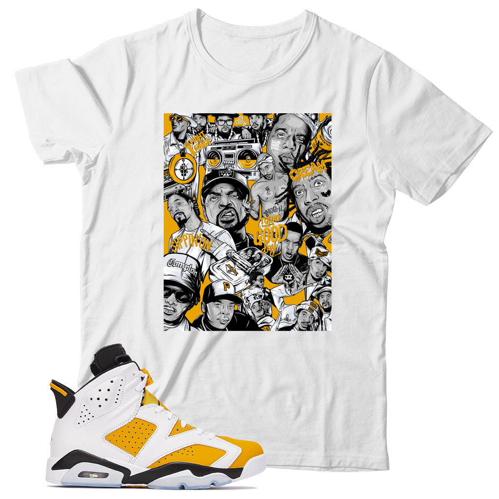 Jordan 6 Yellow Ochre shirt