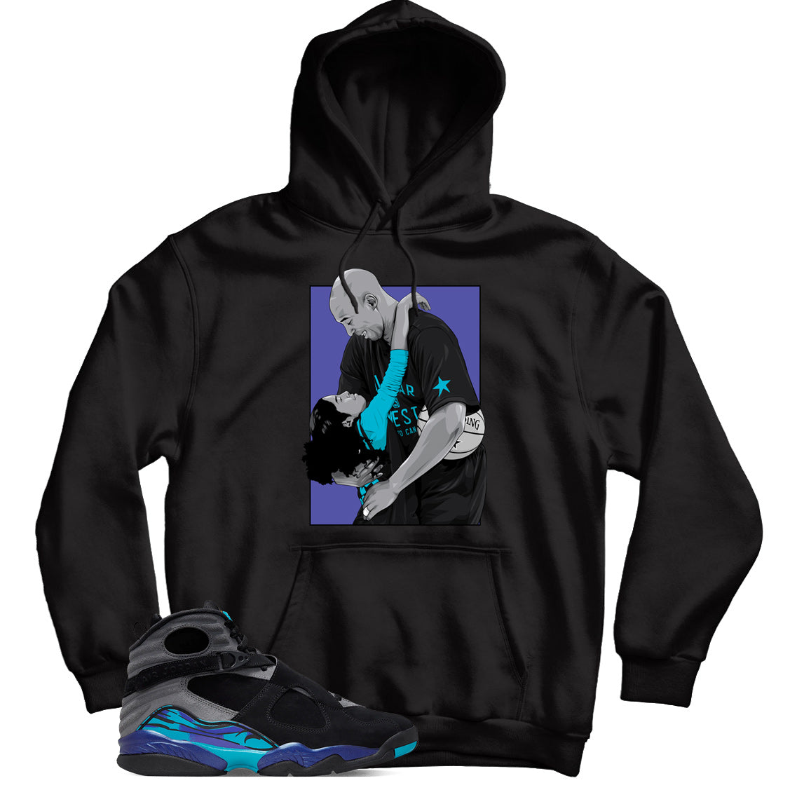 Hoodie Match Jordan 8 Aqua