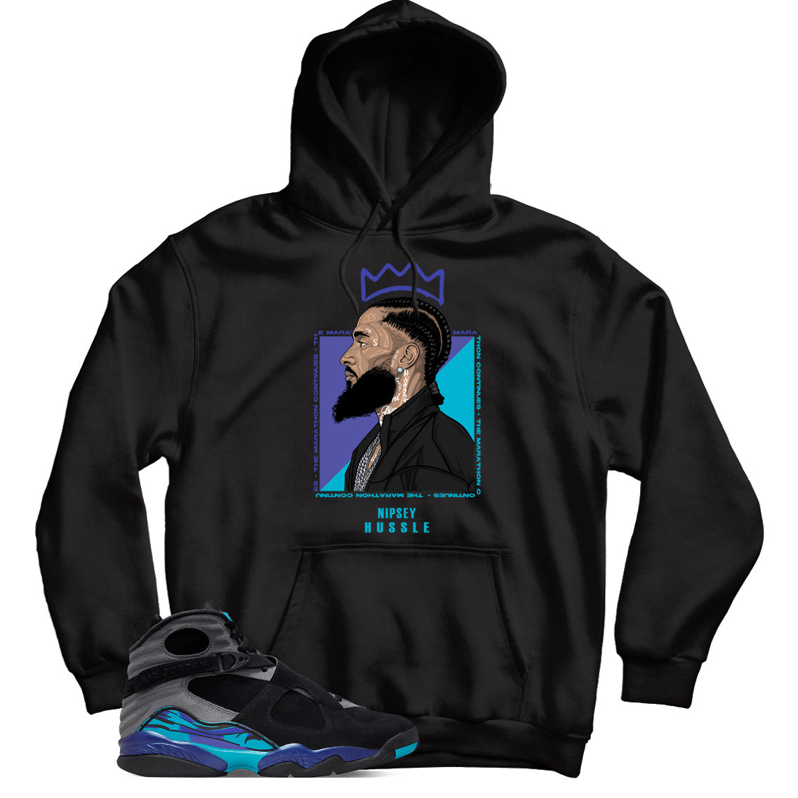 Jordan 8 Aqua Hoodie