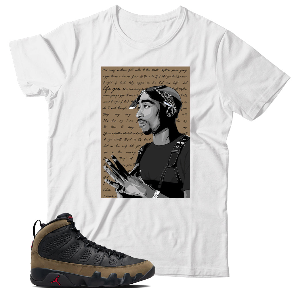 Jordan 9 Olive shirt