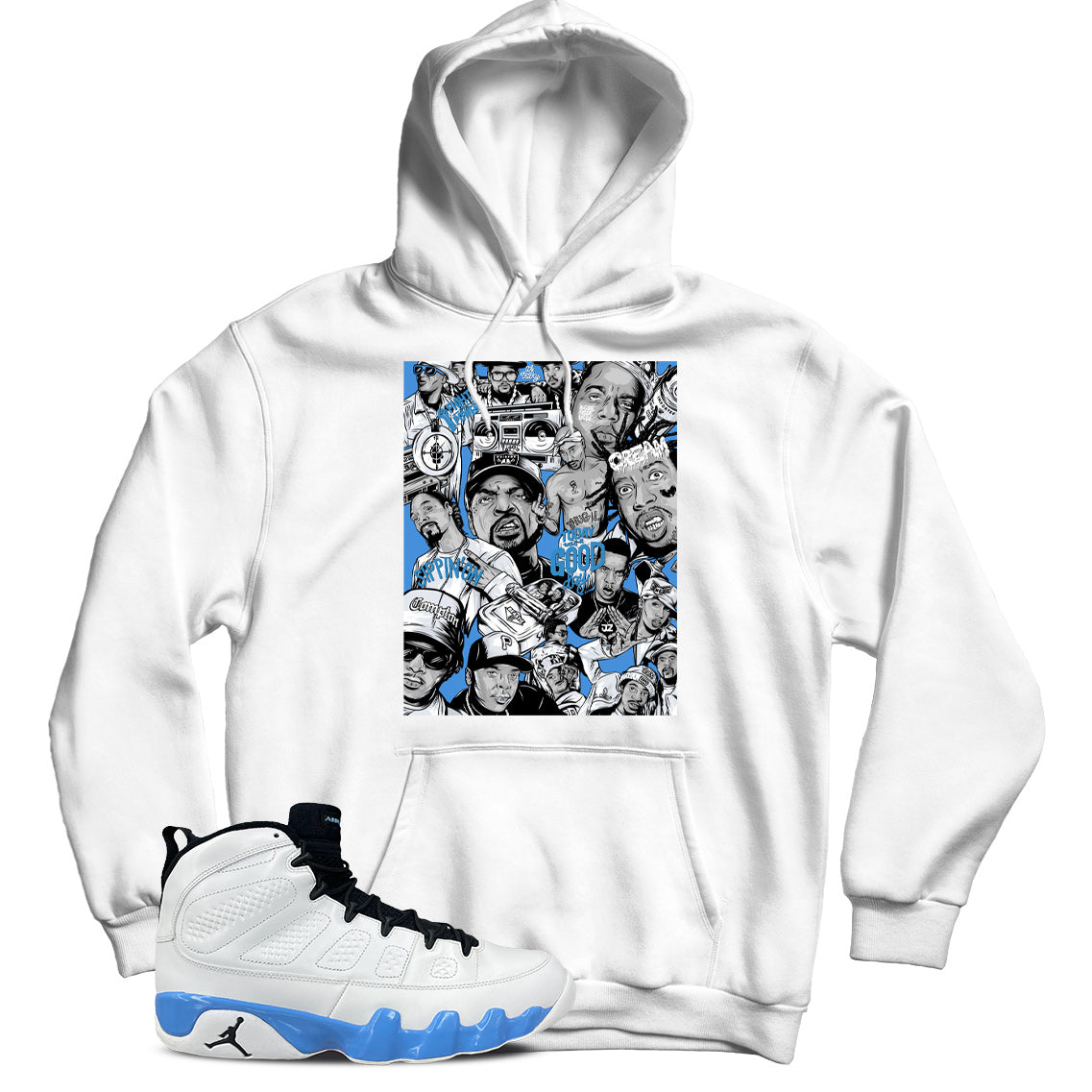 Hoodie Match Jordan 9 Powder Blue