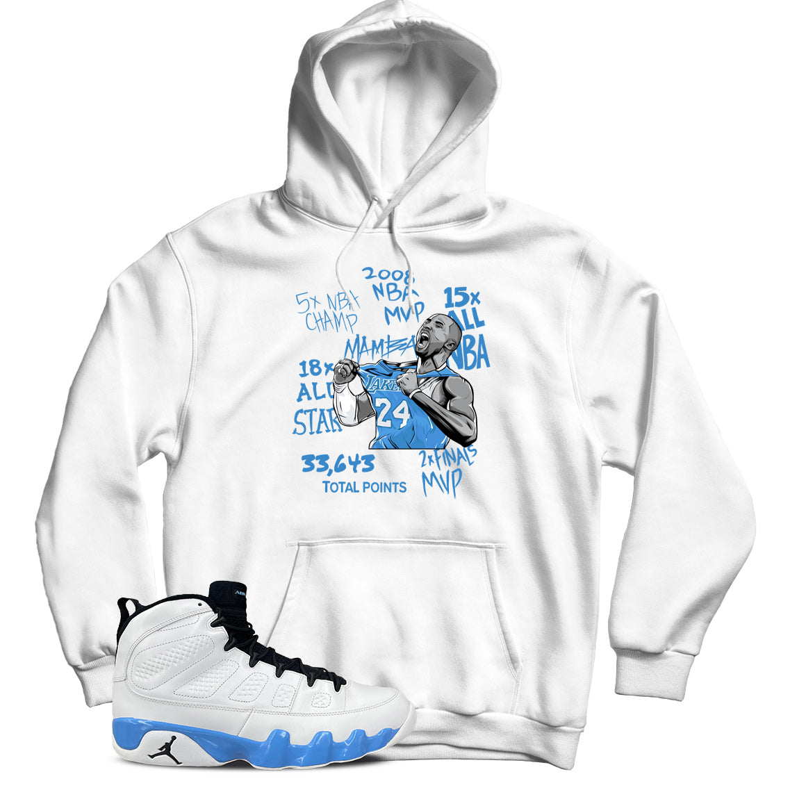 Hoodie Match Jordan 9 Powder Blue