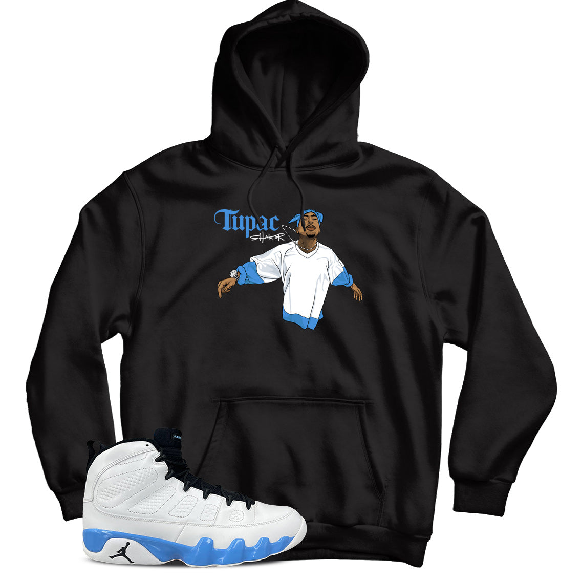 Hoodie Match Jordan 9 Powder Blue