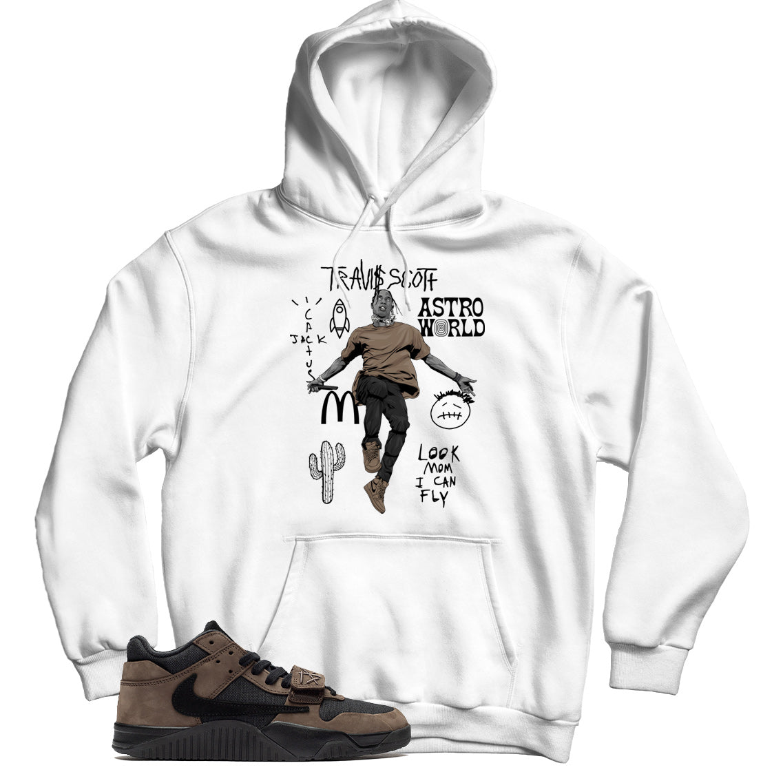 Hoodie Match Jordan Jumpman Jack Travis Scott Dark Mocha