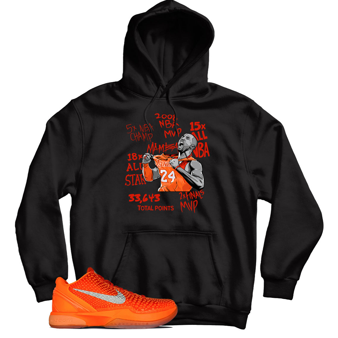 Hoodie Match Nike Kobe 6 Protro Total Orange