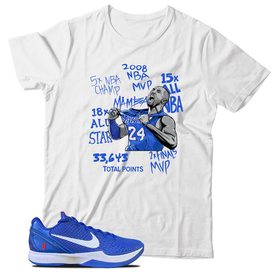 Kobe 6 Protro Dodgers shirt