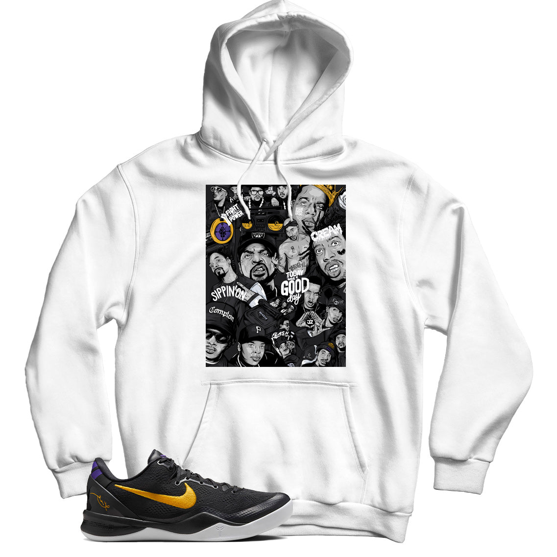 Kobe 8 Protro Lakers Away hoodie