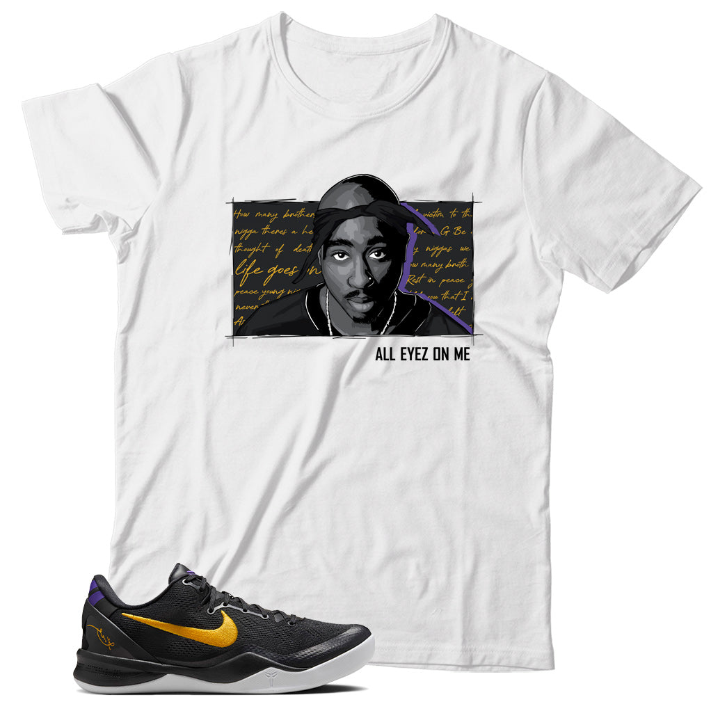 Shirt Match Nike Kobe 8 Protro Lakers Away