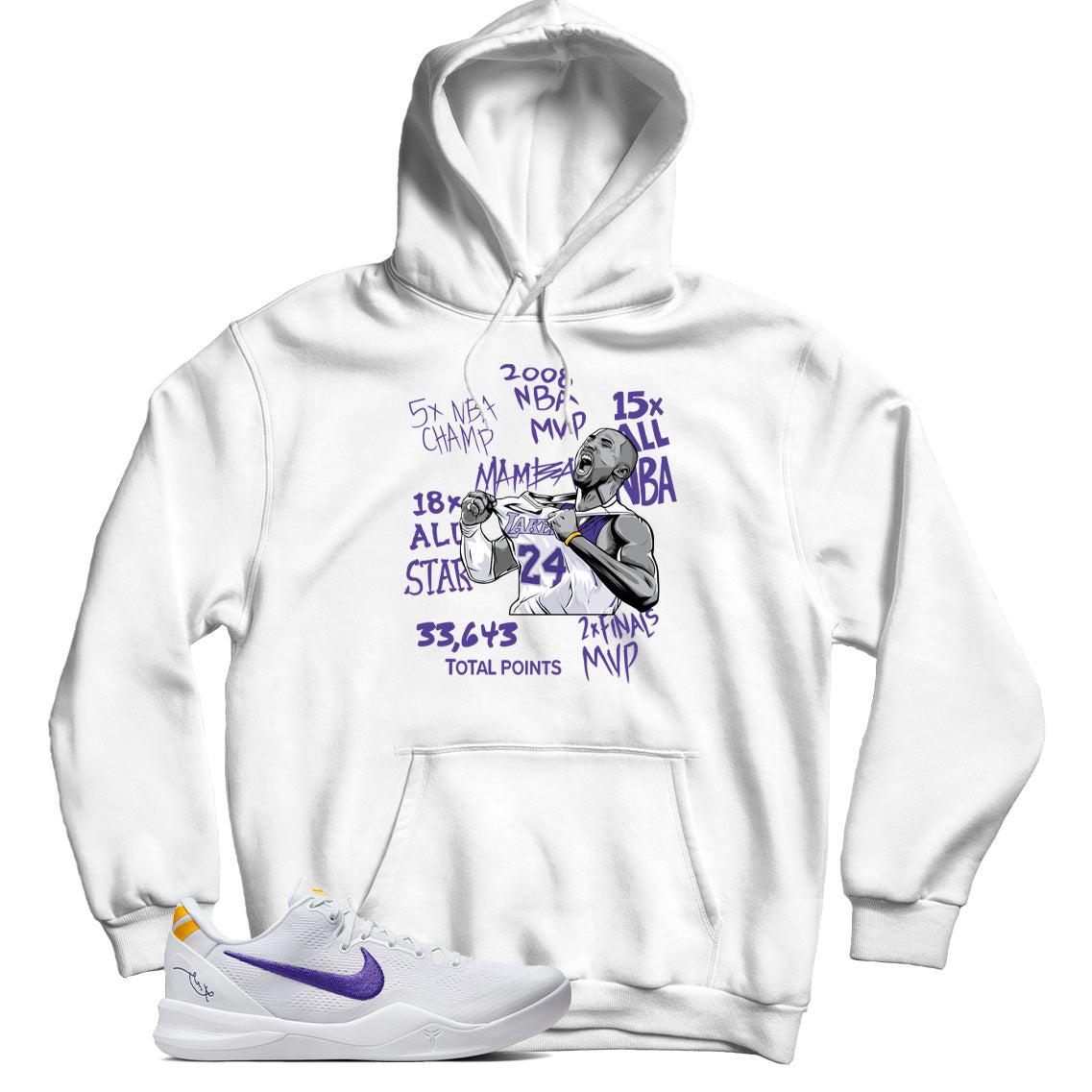 Kobe 8 Protro Lakers Home hoodie