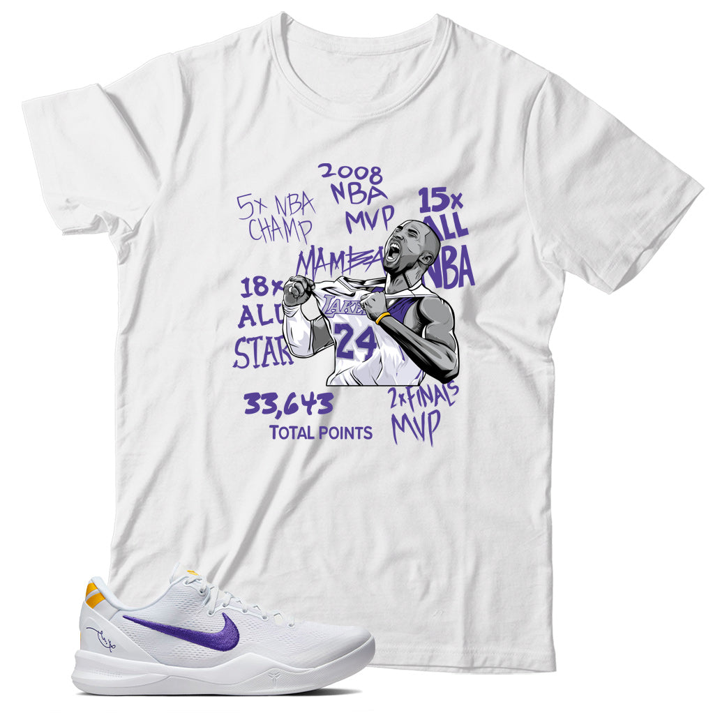 Kobe 8 Protro Lakers Home shirt