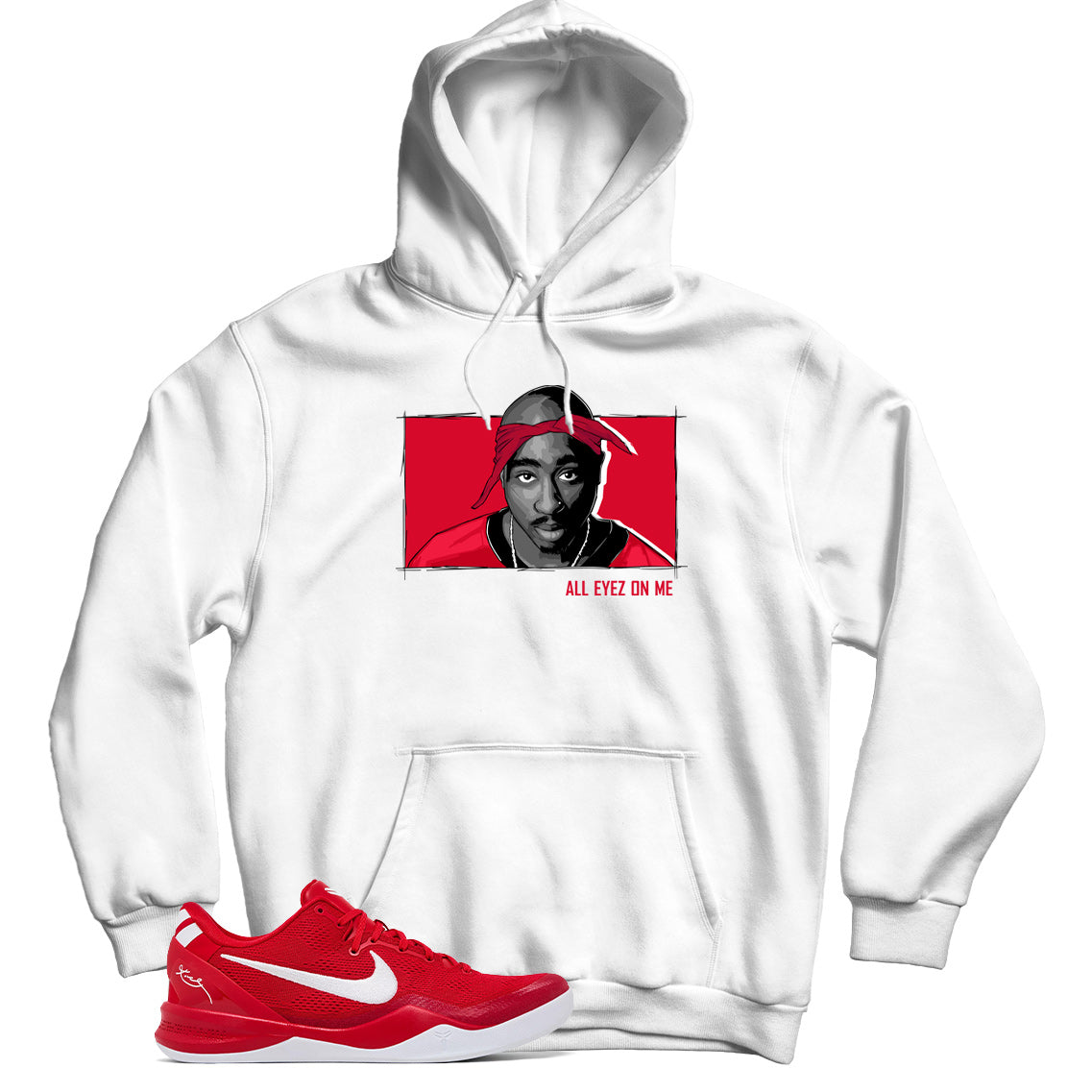 Kobe 8 Protro University Red hoodie