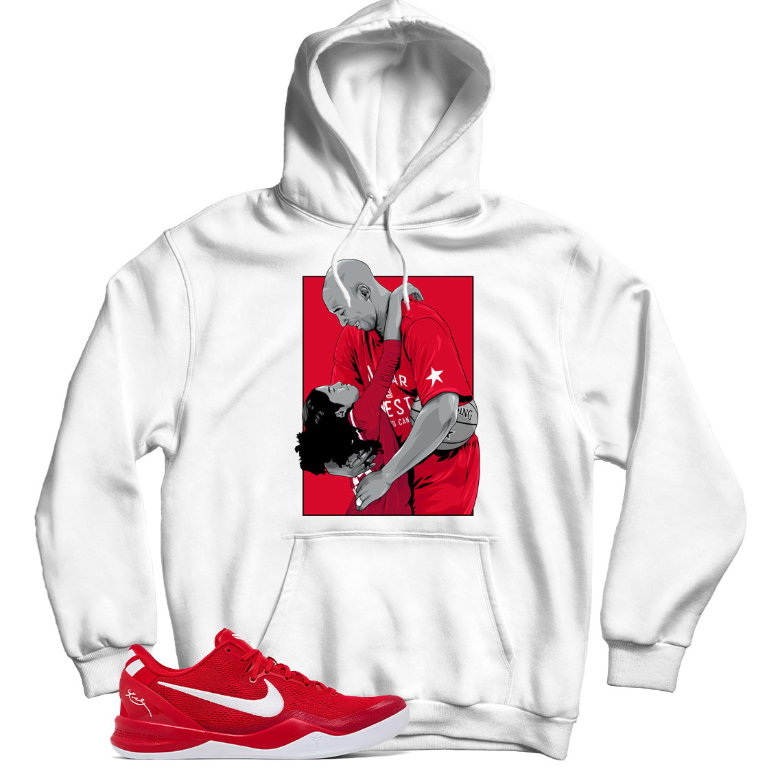 Kobe 8 Protro University Red hoodie