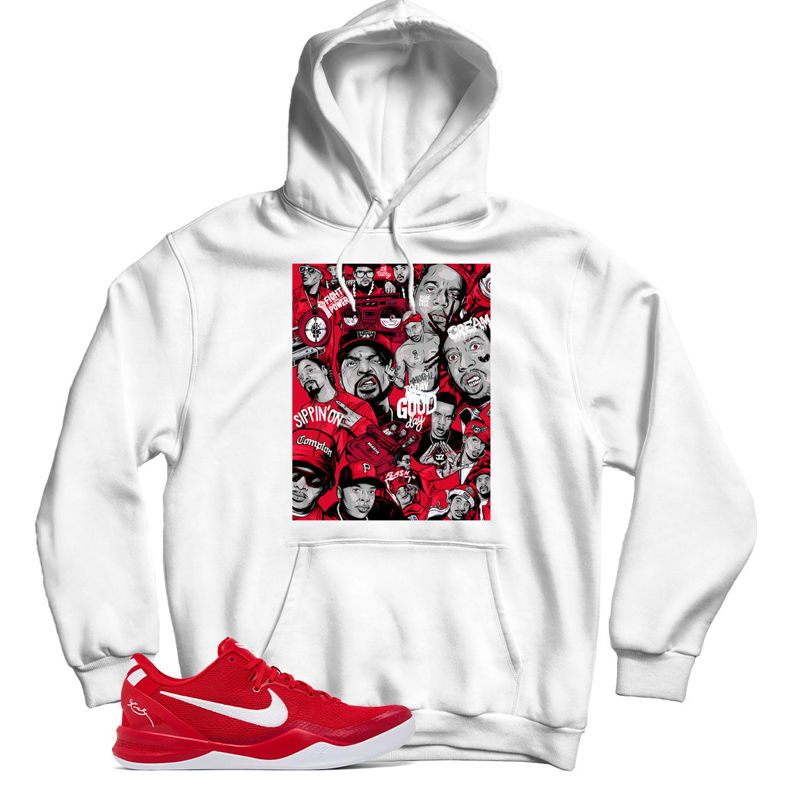 Kobe 8 Protro University Red hoodie