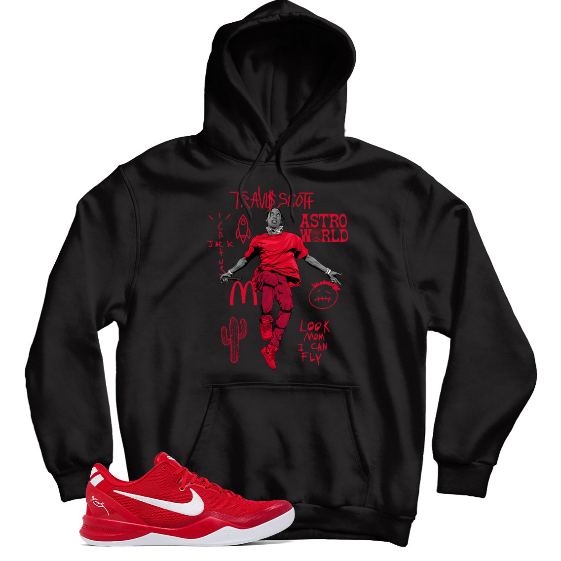 Hoodie Match Nike Kobe 8 Protro University Red