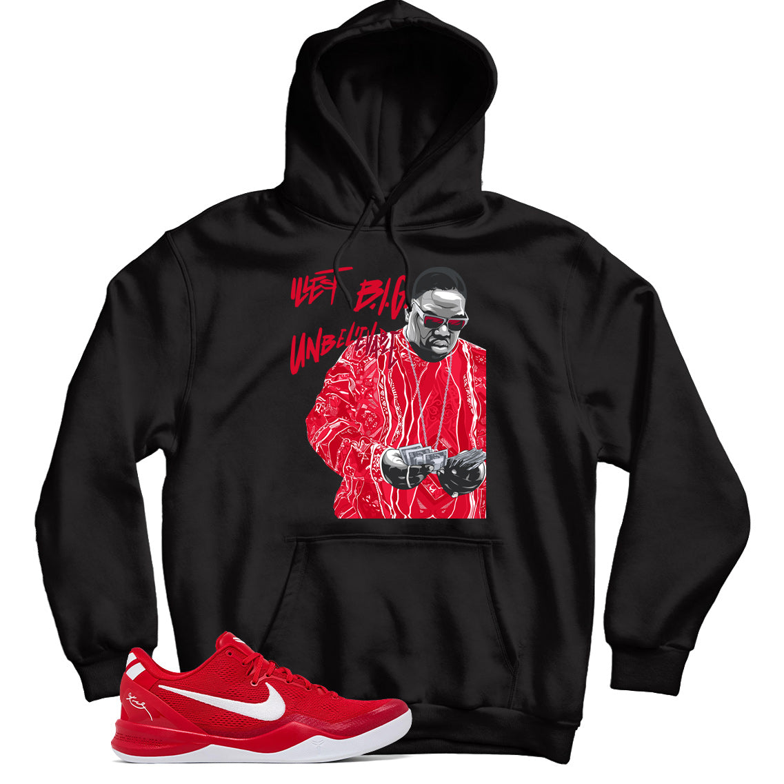 Kobe 8 Protro University Red hoodie