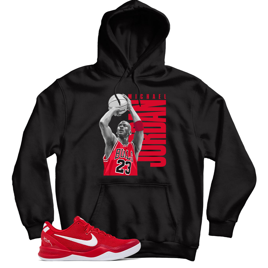 Kobe 8 Protro University Red hoodie