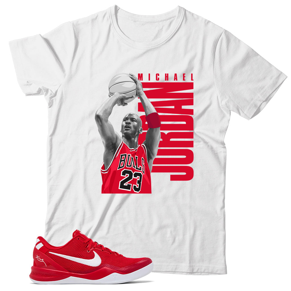 Kobe 8 Protro University Red shirt