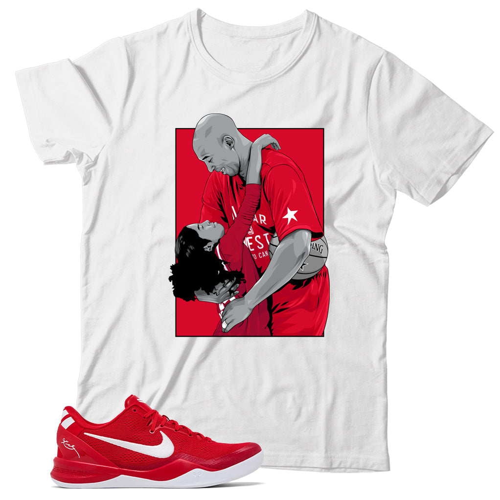 Kobe 8 Protro University Red shirt