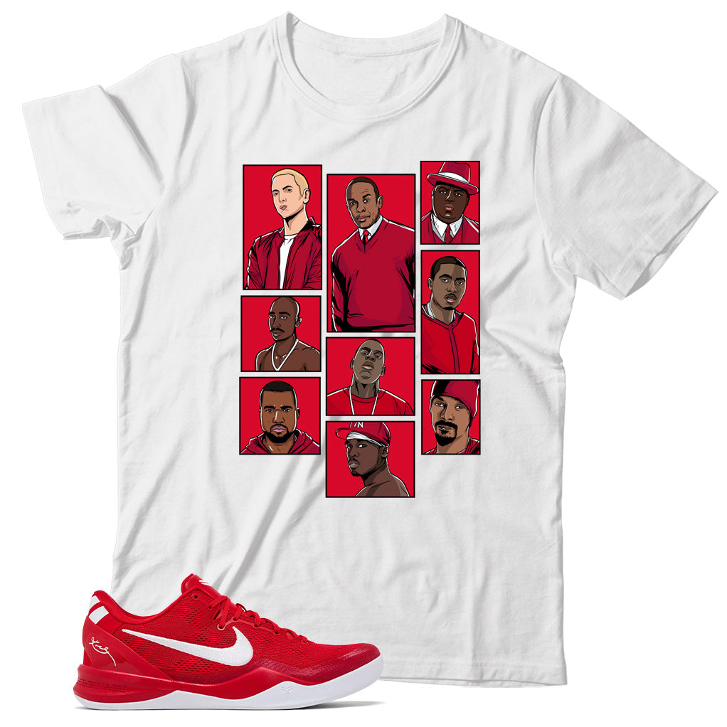 Kobe 8 Protro University Red shirt