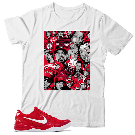 Kobe 8 Protro University Red shirt