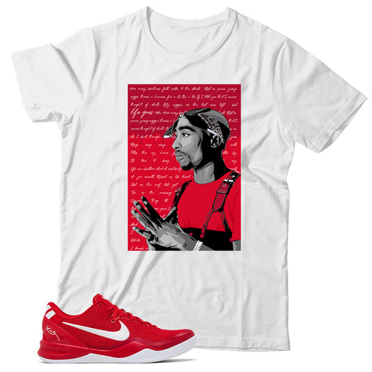 Kobe 8 Protro University Red shirt